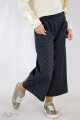 Брюки широкие в клетку трикотажные Артикул:4045
