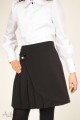 Юбка ассиметричная с атласным кантом и складами Артикул:3016