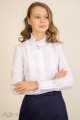 Блуза с брошью "Лилия"-пайетки Артикул:5046