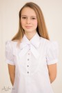 Блуза с круглой кокеткой и бантом  Артикул:5050