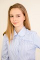 Блуза в голубую полоску с двойными оборками Артикул:5062 Блуза в голубую полоску с двойными оборками Артикул:5062
