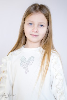 Джемпер со стразами "бант" Артикул:6032