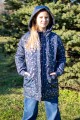 Куртка зимняя серебристые снежинки Артикул:7042